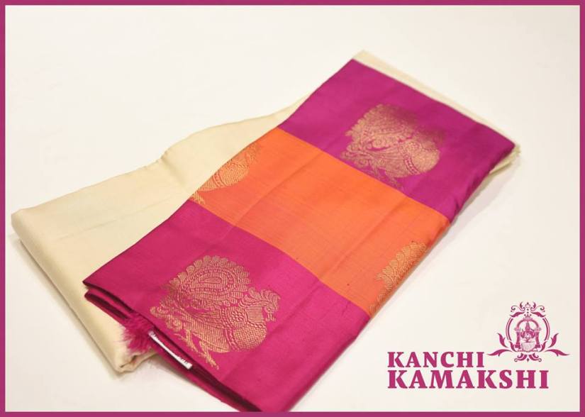 Beautiful Korvai saree with Anna Pakshi motifs