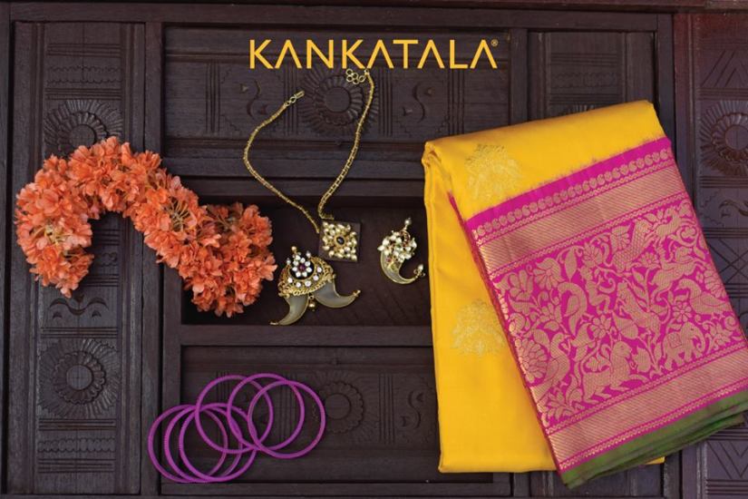 Kanchipuram saree from Kankatala