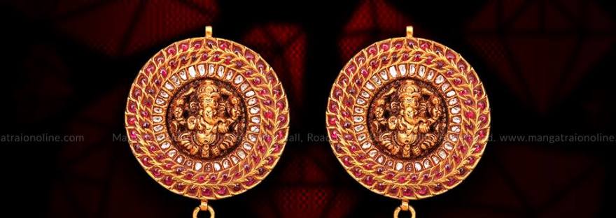 Lord Ganesha earrings from Mangatrai Neeraj