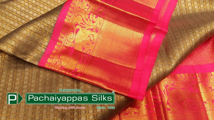 Kanchipuram saree from Pachaiyappas silks